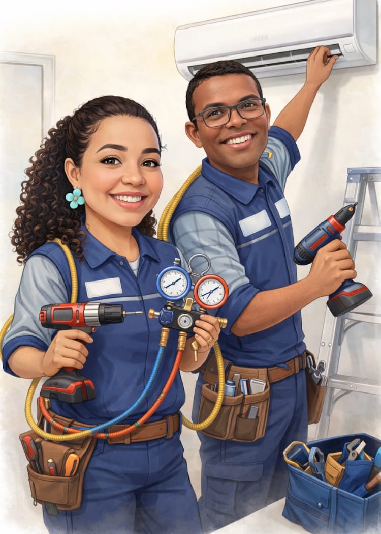 Casal Refrigeração em Ação